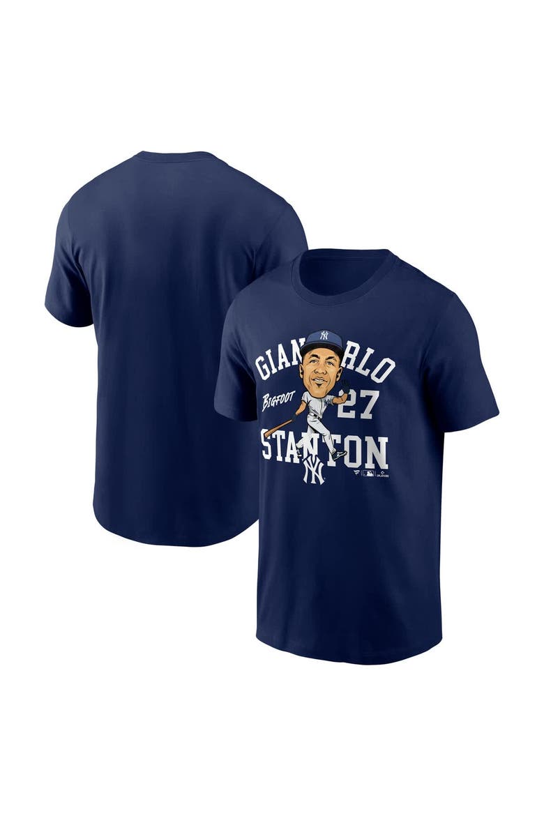 Men's Fanatics Giancarlo Stanton Navy New York Yankees Hometown Caricature T-Shirt, Main, color, Navy