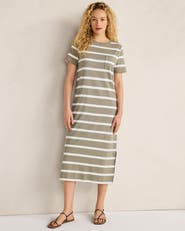 Haven Well Within Organic Cotton Interlock Striped Short Sleeve Dress