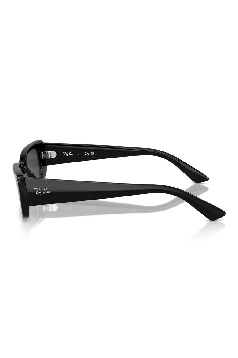 Teru 54mm Rectangle Sunglasses, Alternate, color, BLACK