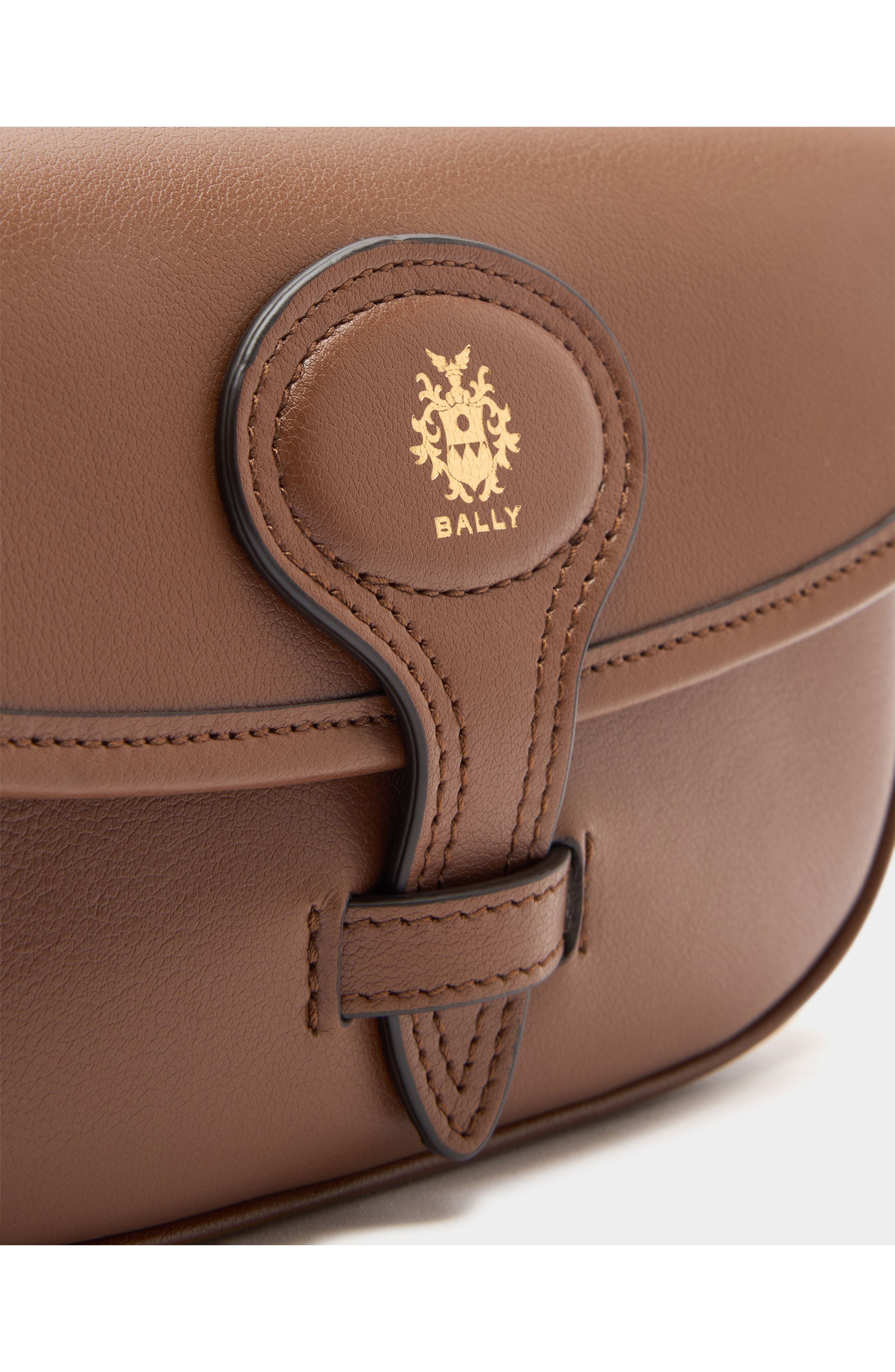 Bally Beckett Minibag in Calf Leather, Alternate, color, Brown