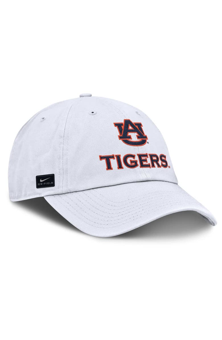 Nike Men's Nike White Auburn Tigers 2025 Sideline Club Adjustable Hat, Main, color, 