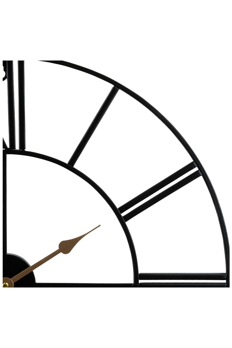 Black Wall Clock, Alternate, color, BLACK
