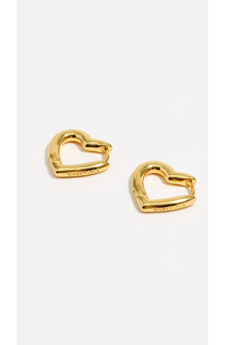Bimba y Lola Tall Heart Hoop Earrings, Alternate, color, 