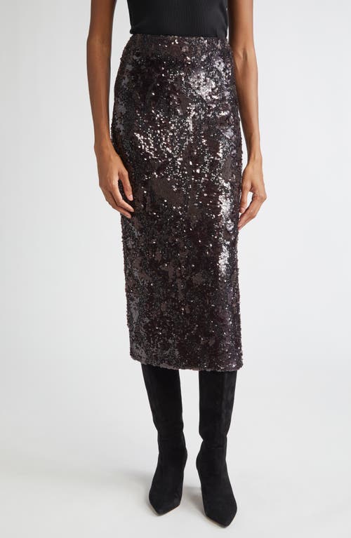 Veronica Beard Koa Sequin Skirt In Animal Print