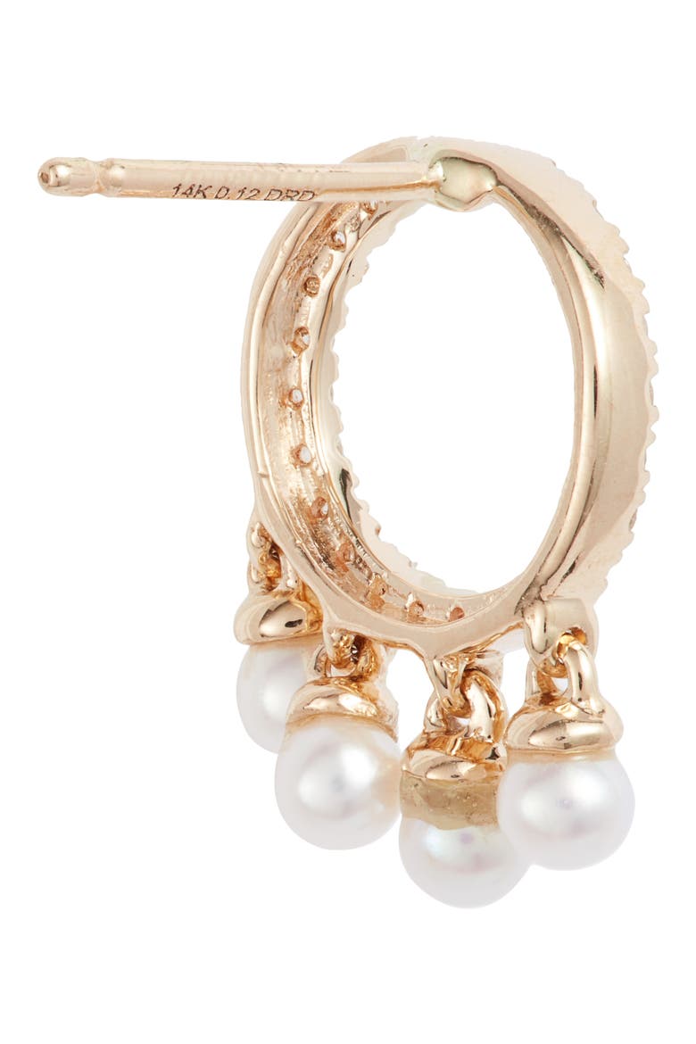 Pearl Ivy Circle Stud Earrings, Alternate, color, YELLOW GOLD/ DIAMOND
