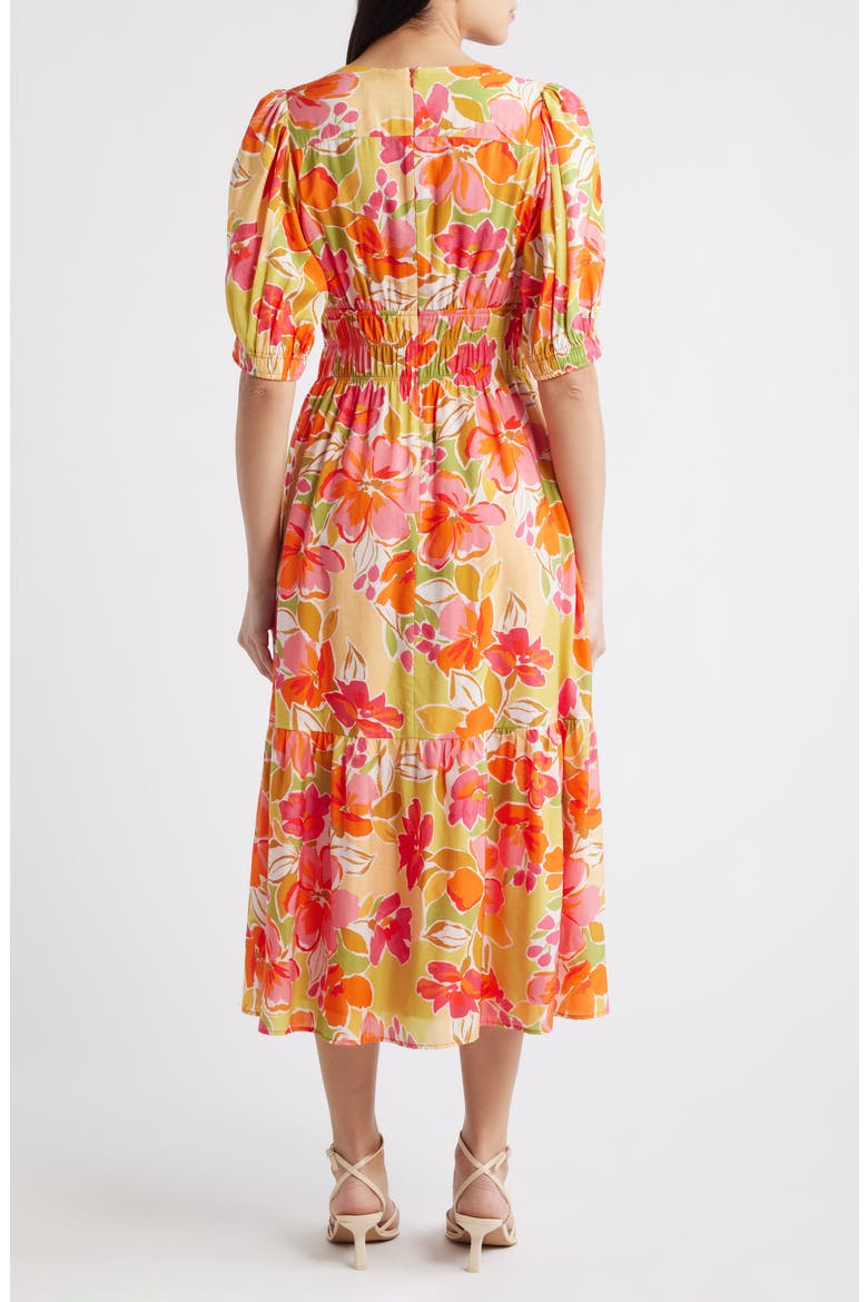 Floral Midi Sundress, Alternate, color, PINK MULTI