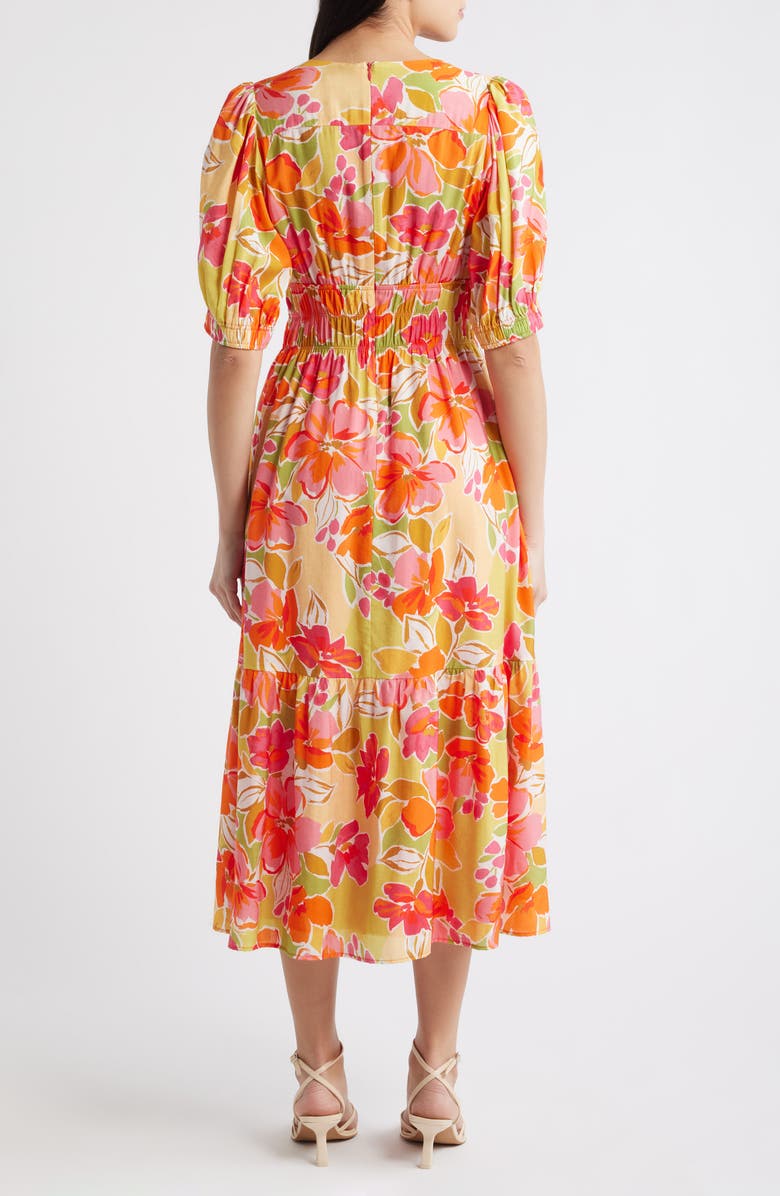 Vince Camuto Floral Midi Sundress, Alternate, color, Pink Multi