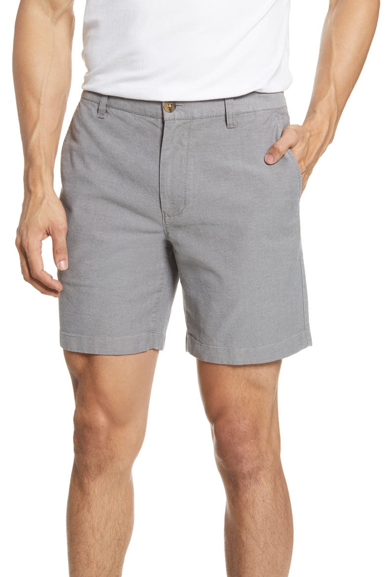 Flat Front Chino Shorts, Main, color, CHARCOAL