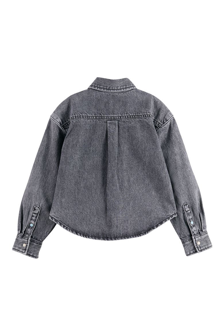 Kids' Denim Button-Up Overshirt, Alternate, color, BLACK MOUNTAIN