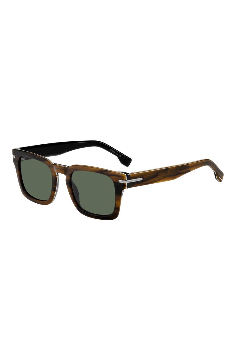 1625/S 50mm Rectangle Sunglasses, Alternate, color, STRIPED BROWN BLACK