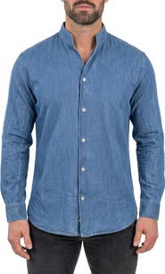 Maceoo Ceremony Prince Stand Collar Dress Shirt
