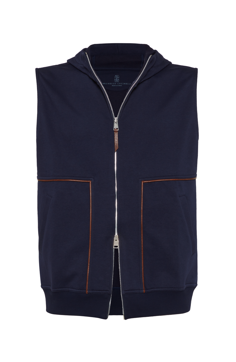 Brunello Cucinelli French terry vest, Main, color, 