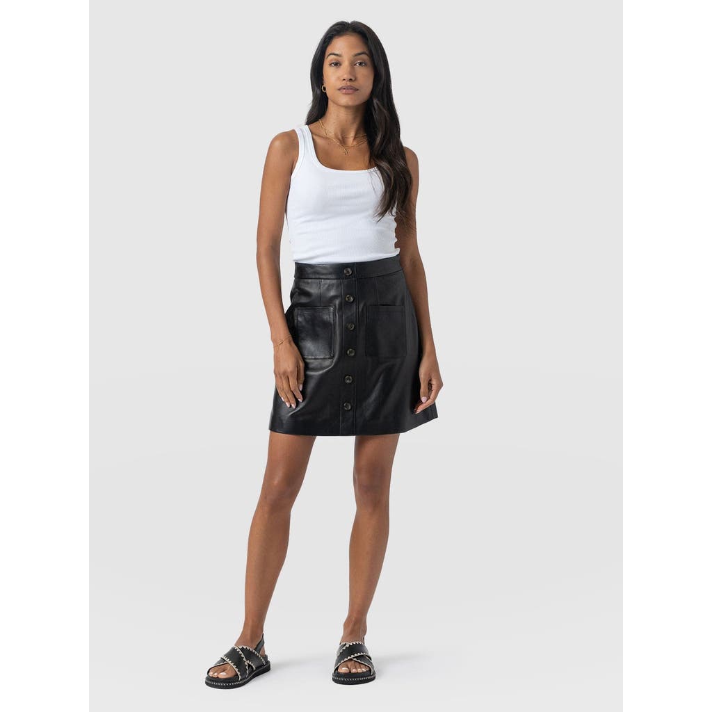 Saint And Sofia Saint + Sofia Luther Suede Mini Skirt In Black