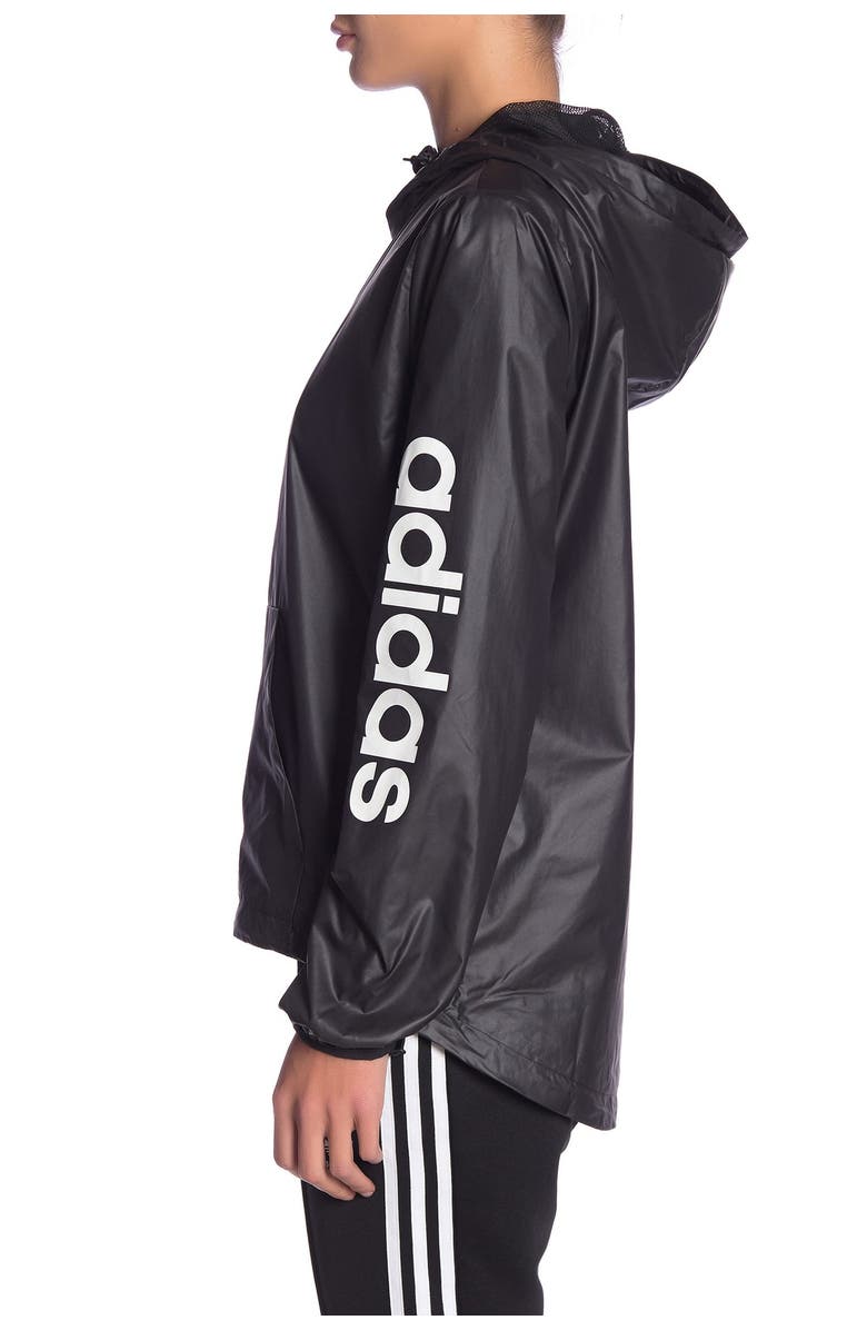 adidas Zip-Up Hooded Windbreaker, Alternate, color,