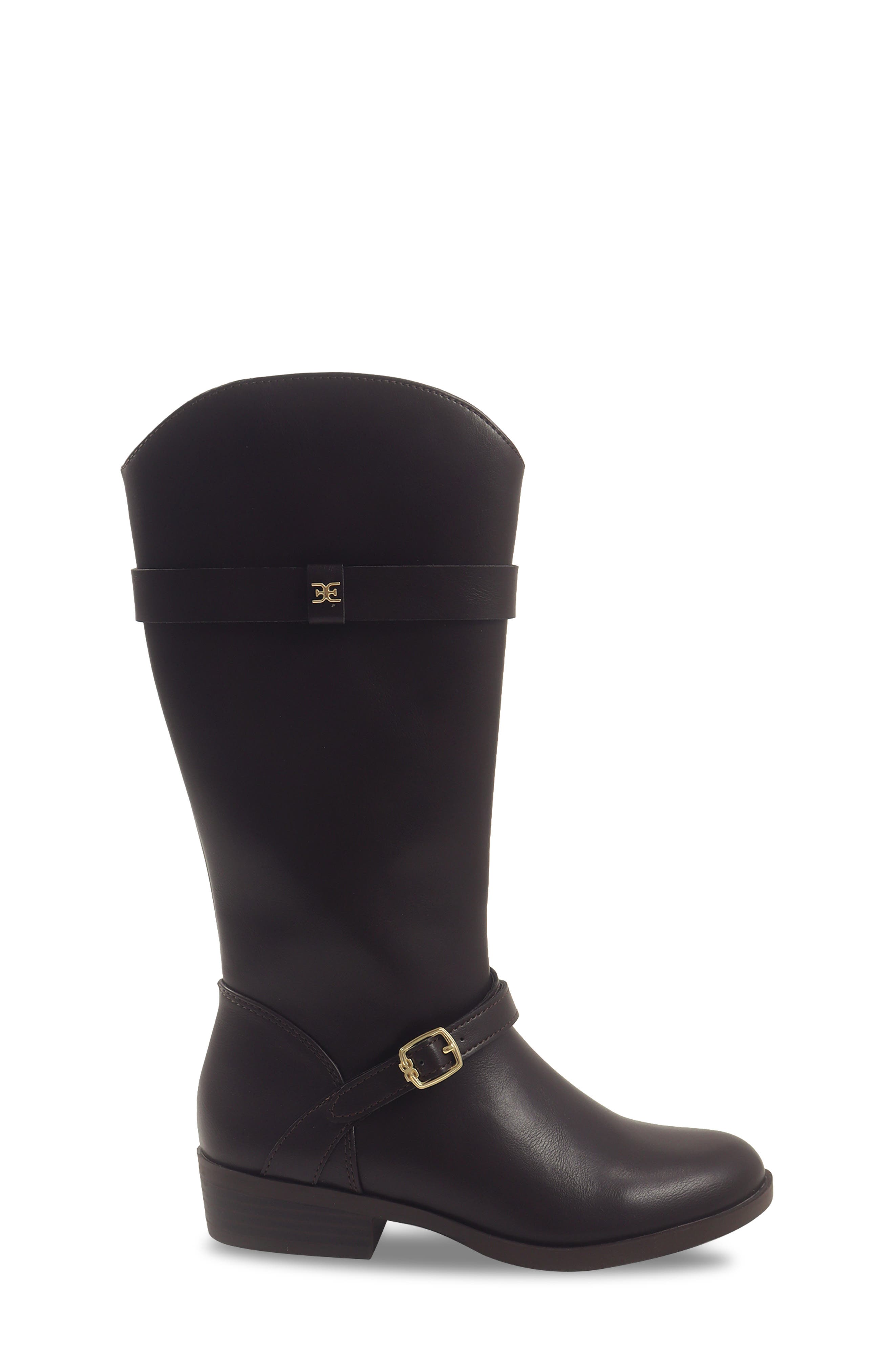 Kids' Equest Poppy Faux Leather Riding Boot, Alternate, color, BROWN