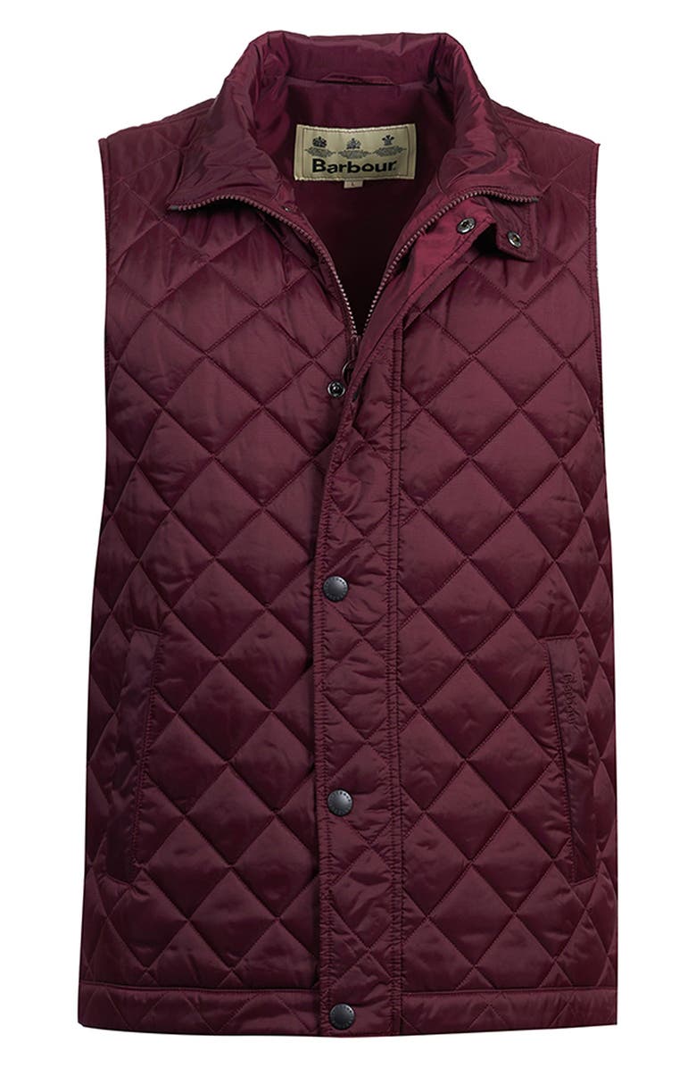 Barbour Barlow Quilted Vest, Alternate, color, Bordeaux