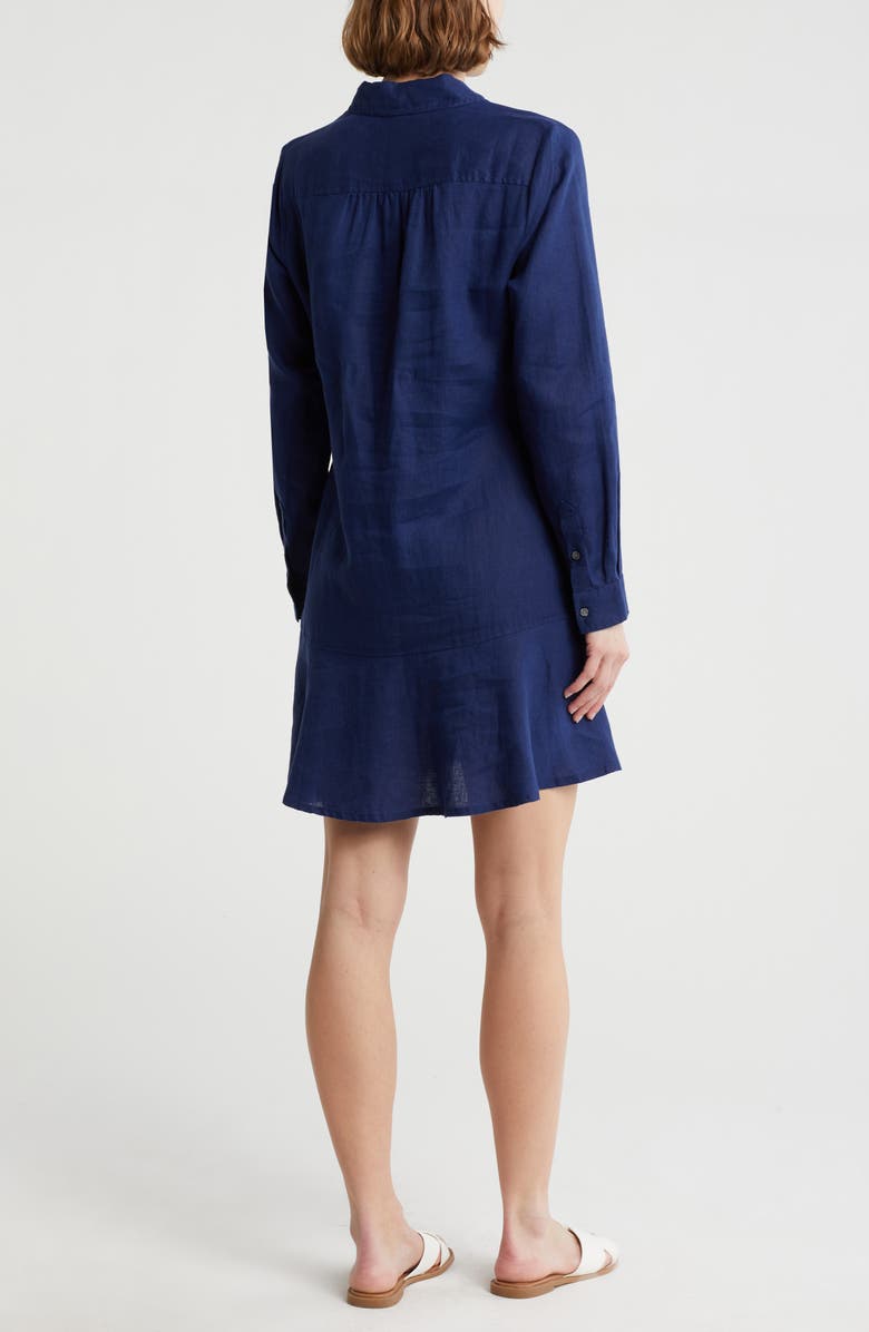 Tommy Bahama Coastalina Flounce Linen Mini Shirtdress, Alternate, color,