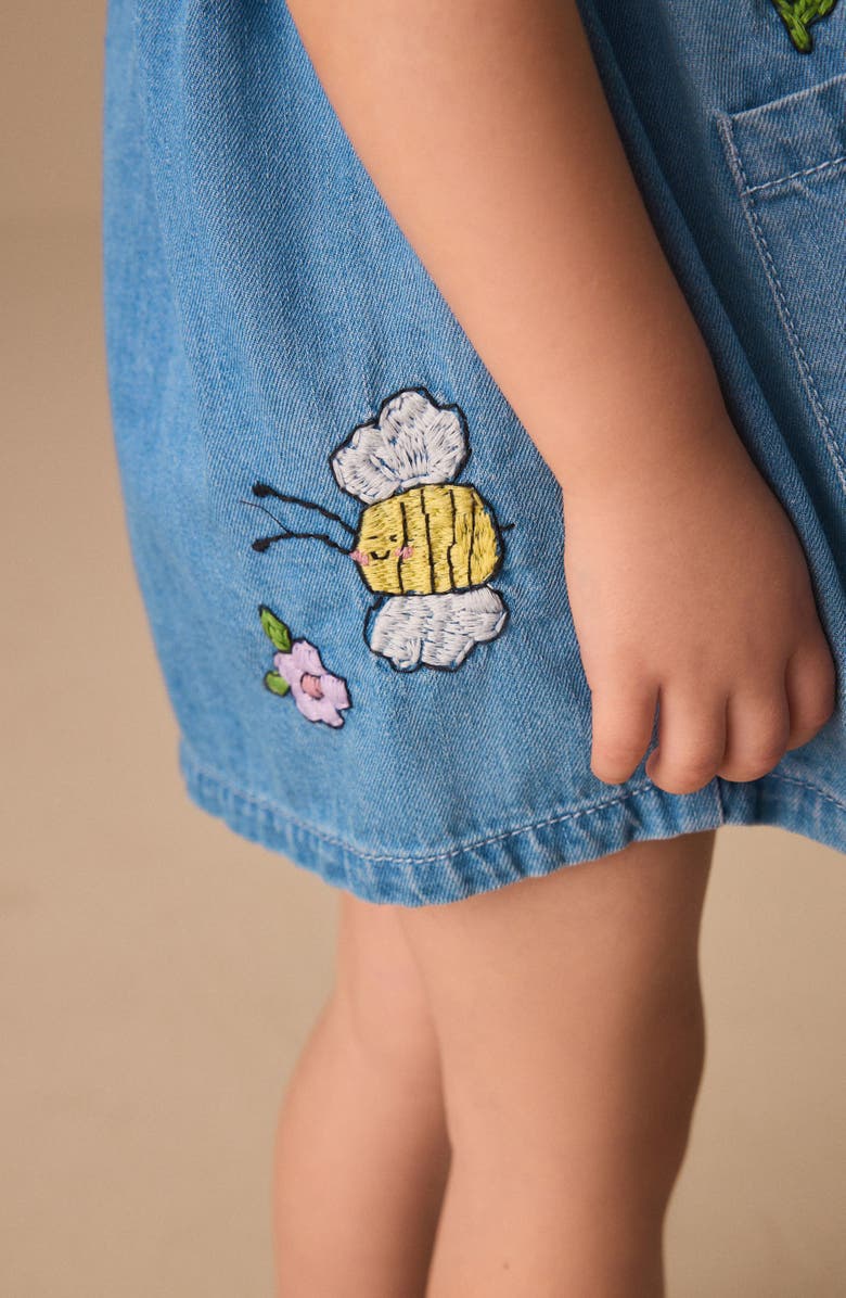 NEXT CHARACTER COLLAR DENIM DRESS, Alternate, color, Blue