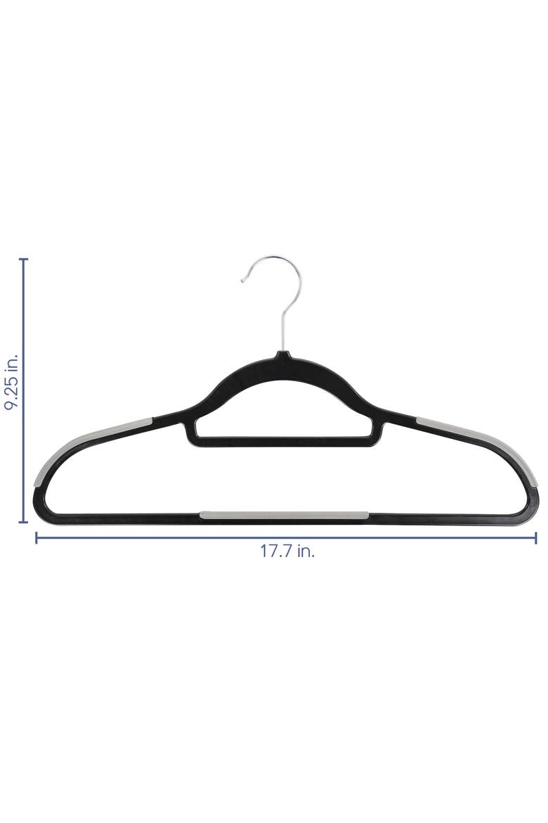 50 Piece Plastic Non Slip Hanger, Alternate, color, Black