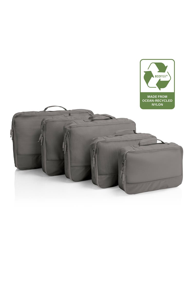 Ecotex® Packing Cube 5 Piece Set, Main, color, Grey Stone