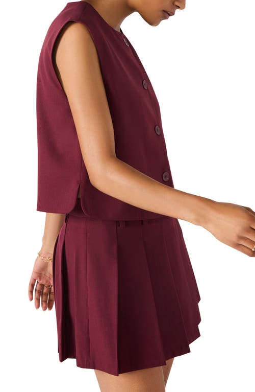 Steve Madden Alessa Top In Burgundy