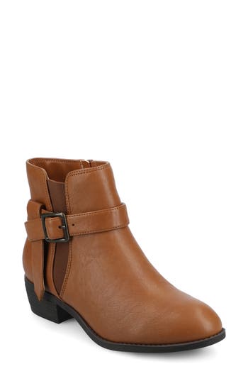 Journee Collection Devina Buckle Boot In Beige