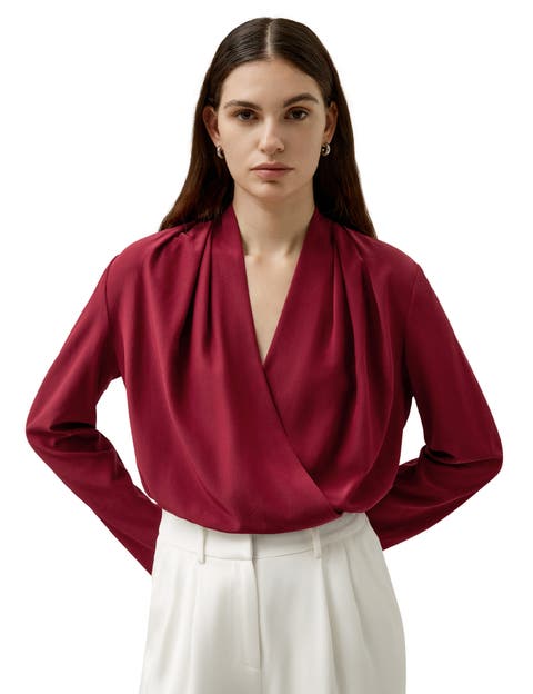 Silk Crêpe de Chine Long Sleeve Blouse