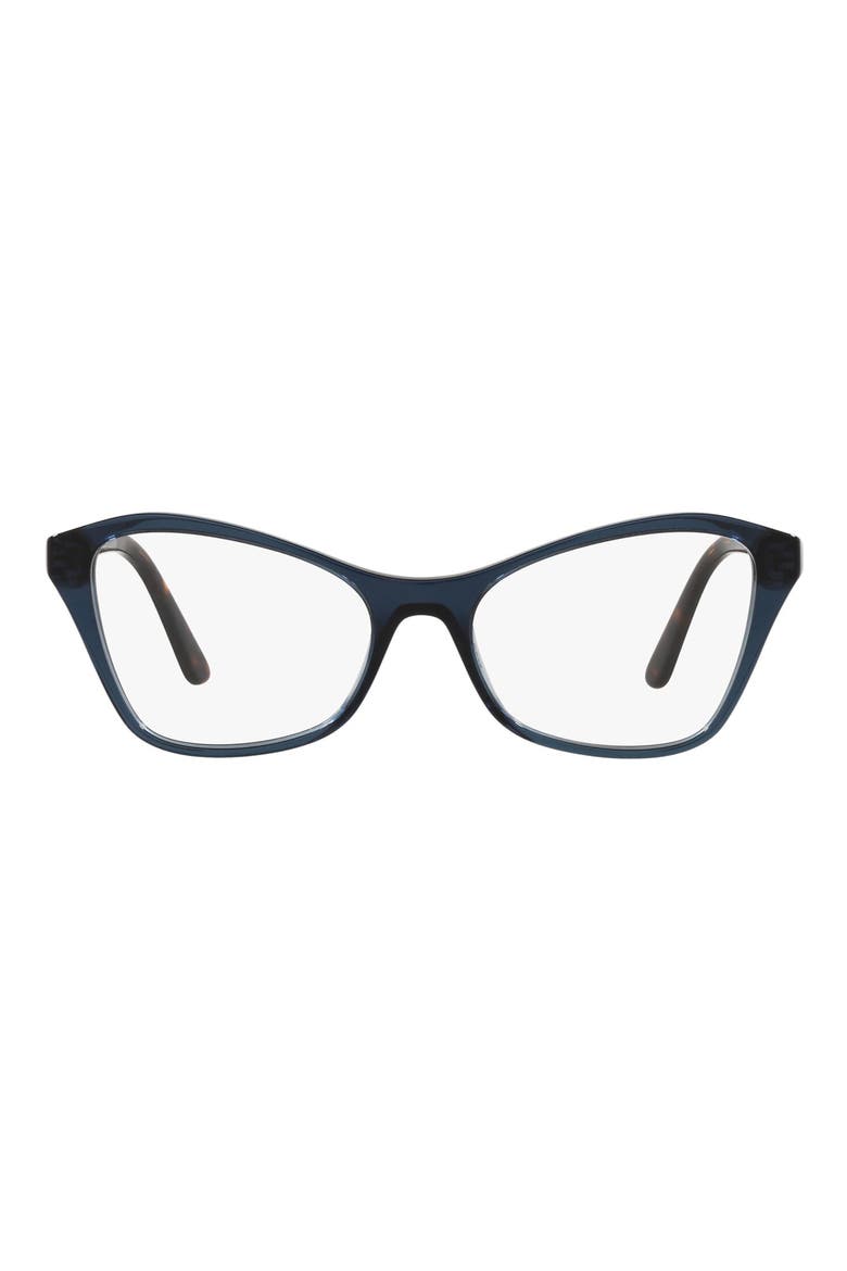 53mm Butterfly Optical Glasses, Main, color, CRYSTAL BLUE/DEMO LENS