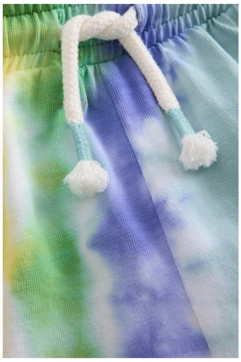 Kids' Tie Dye Cotton Jersey Shorts, Alternate, color, DAWN BLUE RAINBOW