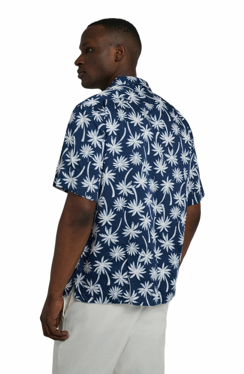 Onia Tencel Vacation Shirt, Alternate, color, Deep Navy Multi