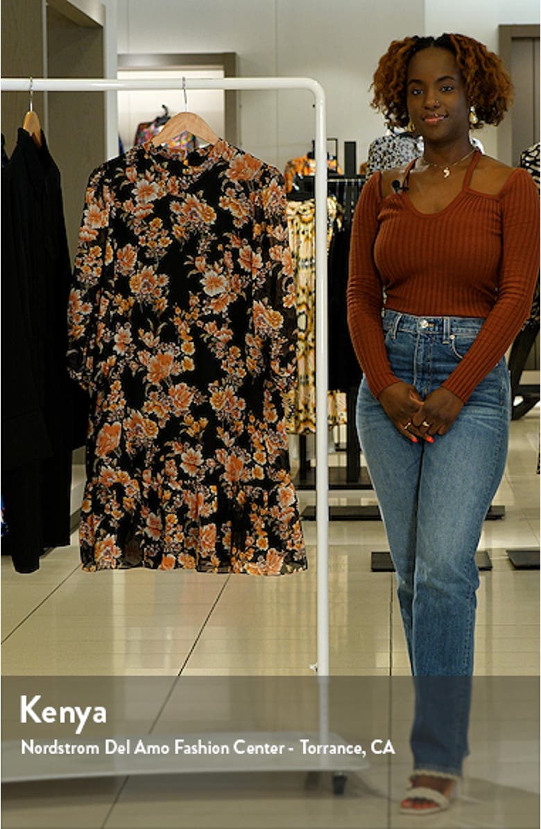 Floral Print Shift Dress, sales video thumbnail