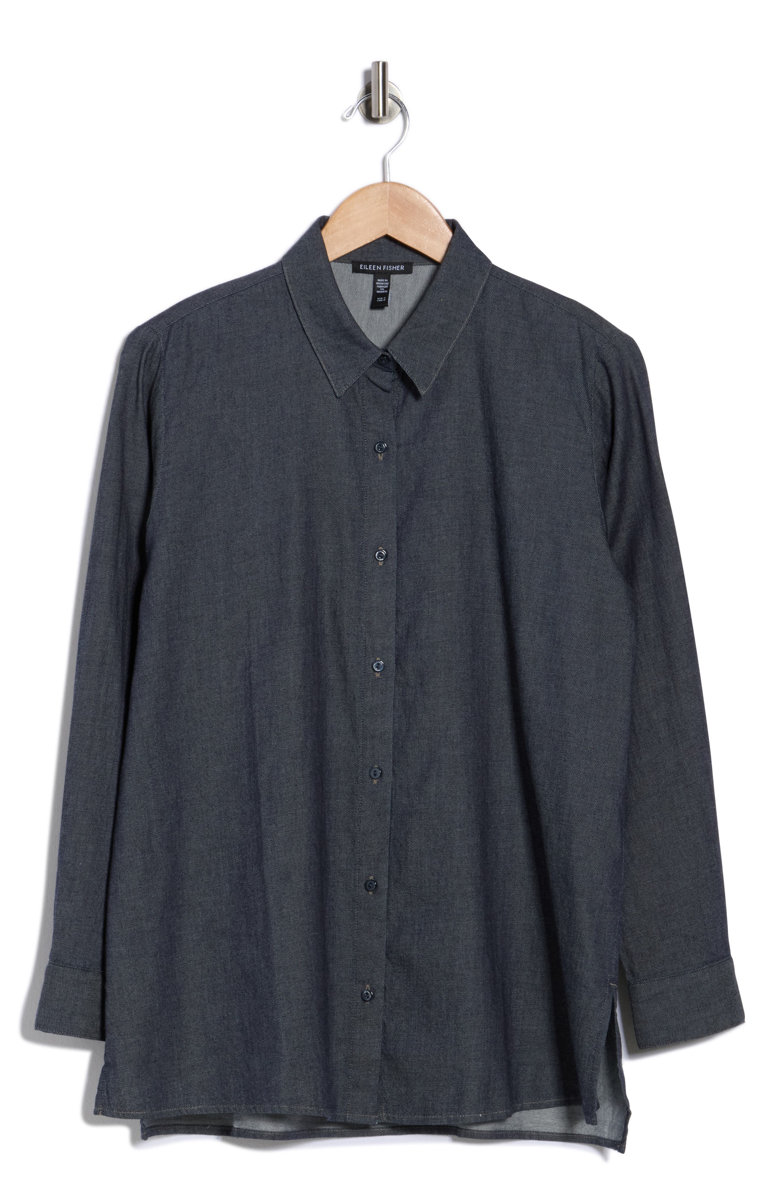 Eileen Fisher Classic Collar Button-Up Shirt