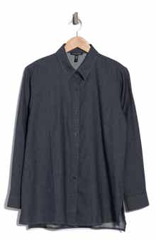 Eileen Fisher Classic Collar Button-Up Shirt