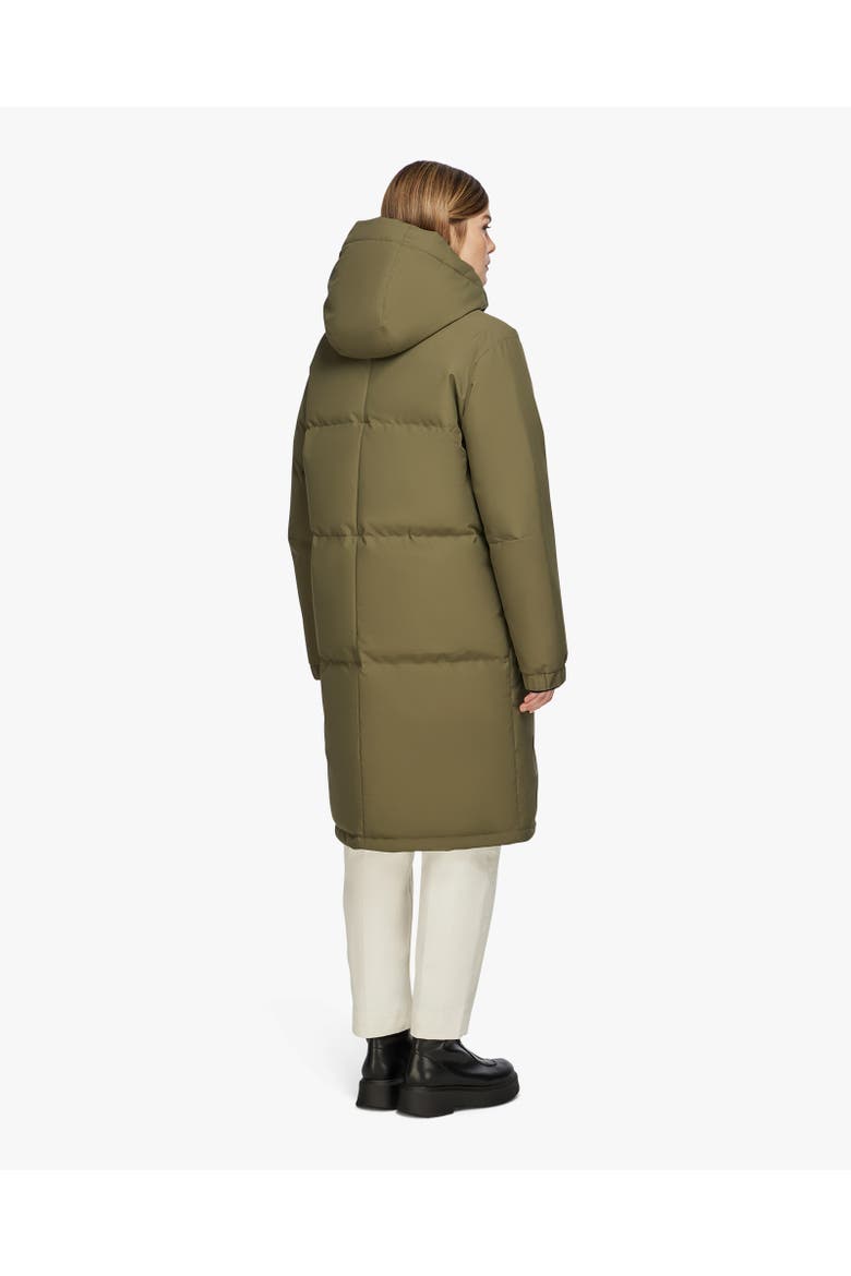 INES | Hooded Down Winter Jacket, Alternate, color, Sage