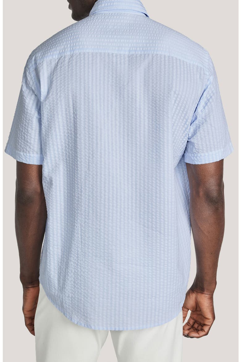 Bedford Cotton Seersucker Button-Up Shirt, Alternate, color, PALE BLUE