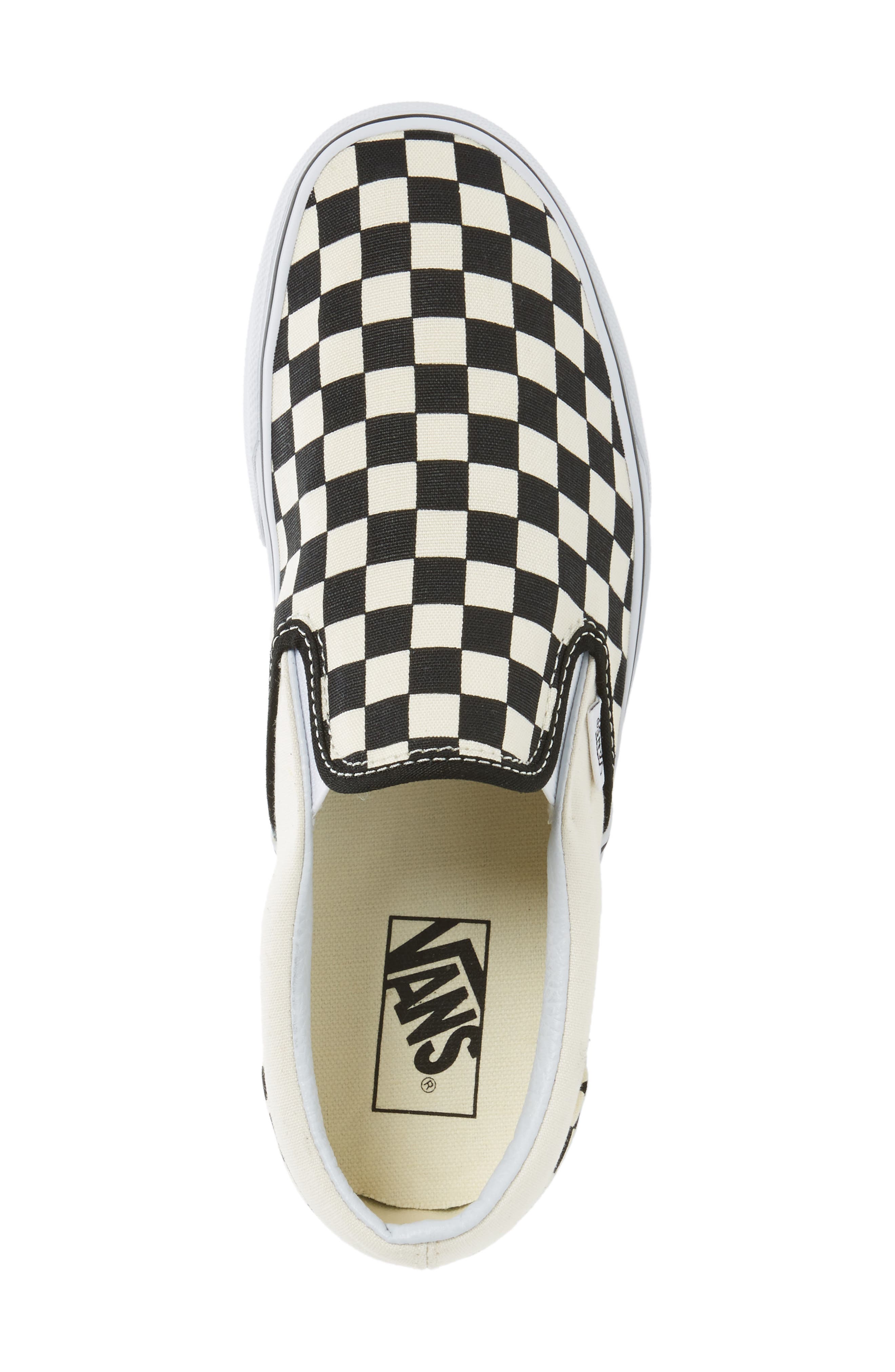 Vans Classic Slip-On Sneaker, Alternate, color, Black White Checker