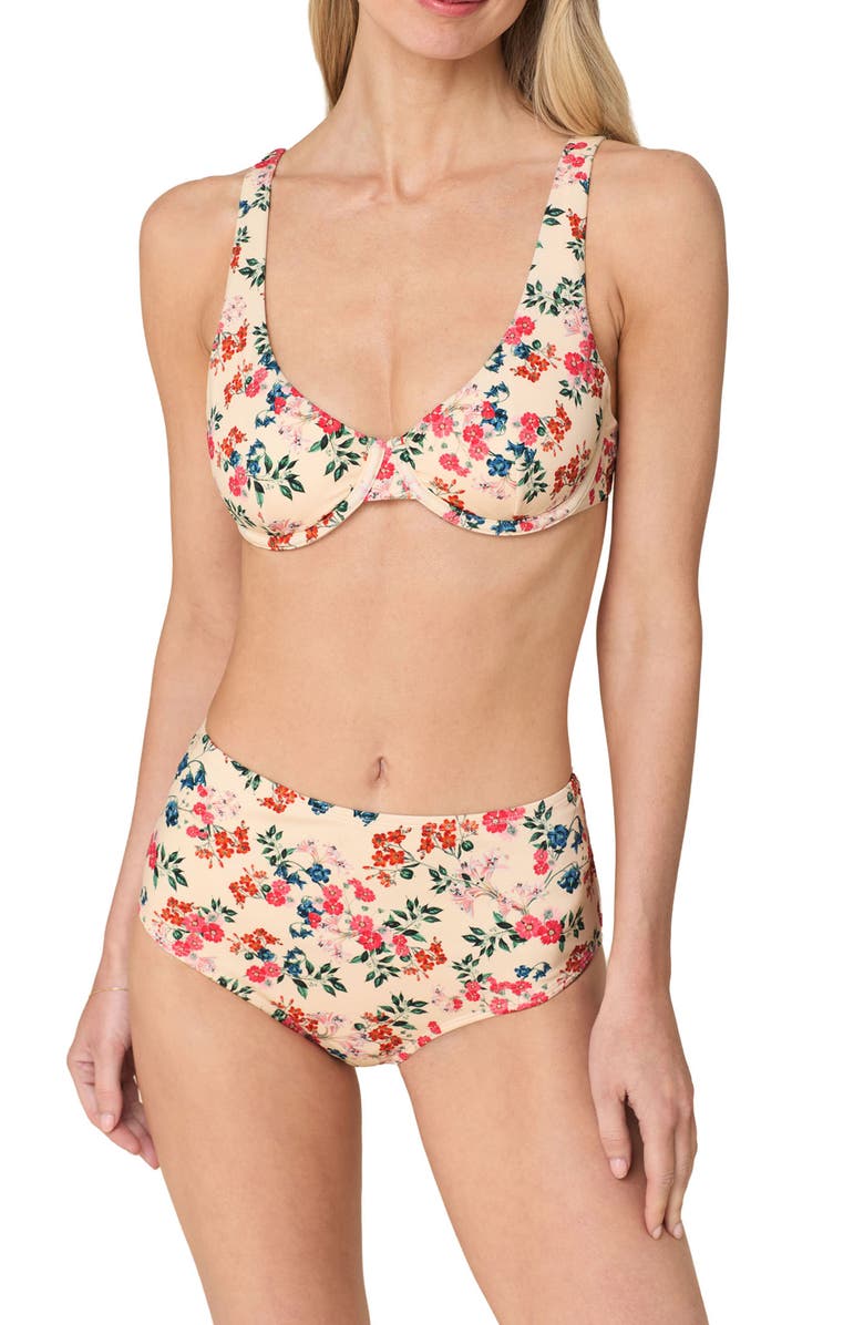 Andie Verda Underwire Bikini Top, Alternate, color, Riviera Floral