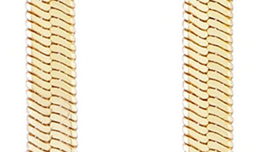 Adornia Herringbone Chain Drop Earrings In Gold