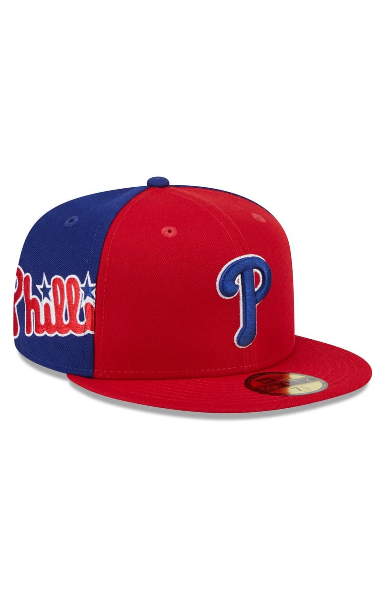 New Era Men's New Era Red/Royal Philadelphia Phillies Gameday Sideswipe 59FIFTY Fitted Hat, Alternate, color, 