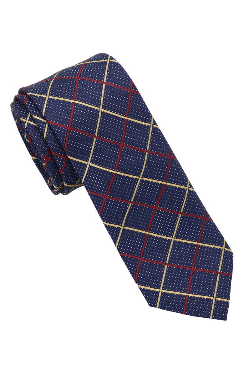 Ben Sherman Check Diamond Tie, Main, color, Navy Burgundy