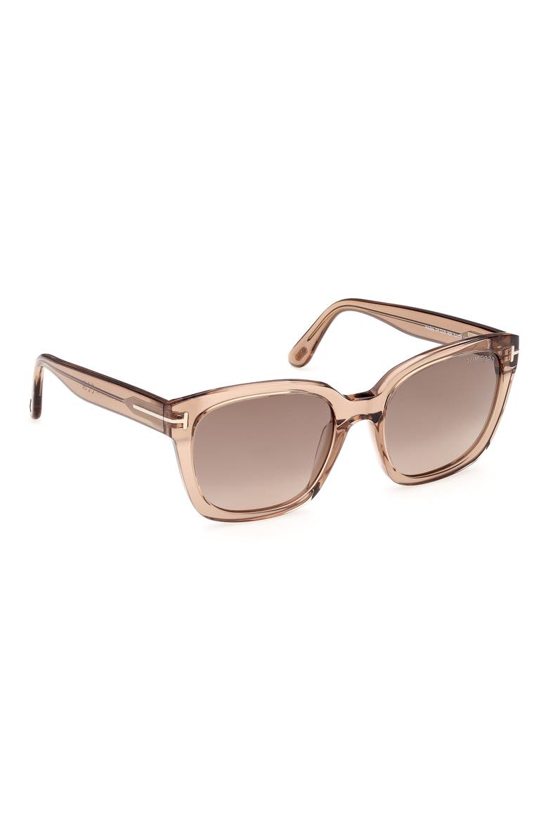 Haylay 53mm Square Sunglasses (Nordstrom Exclusive), Alternate, color, LIGHT BROWN / GRADIENT BROWN