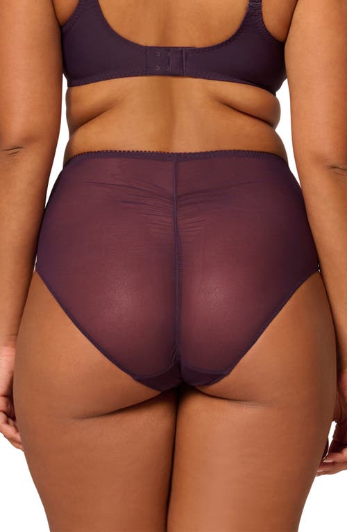 Simone Perele Intrigue Floral Embroidered Briefs In Purple