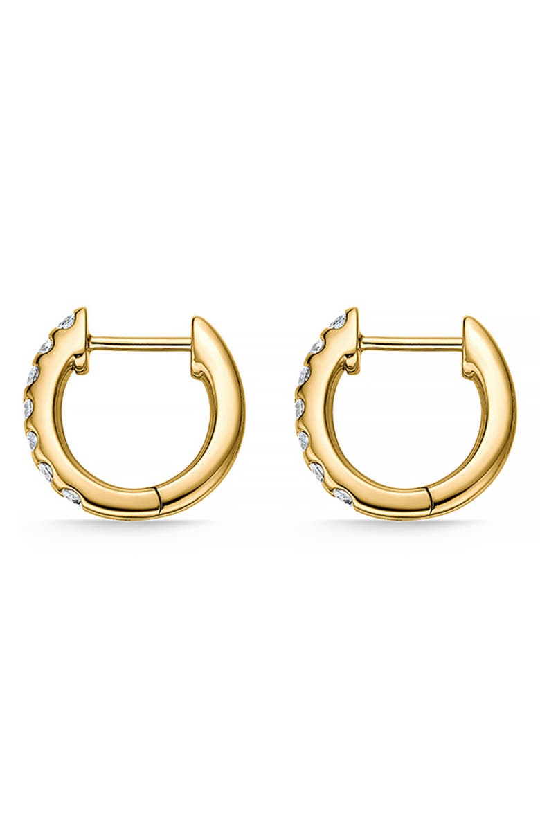 Mémoire Odessa Diamond Huggie Hoop Earrings, Alternate, color, Yellow Gold