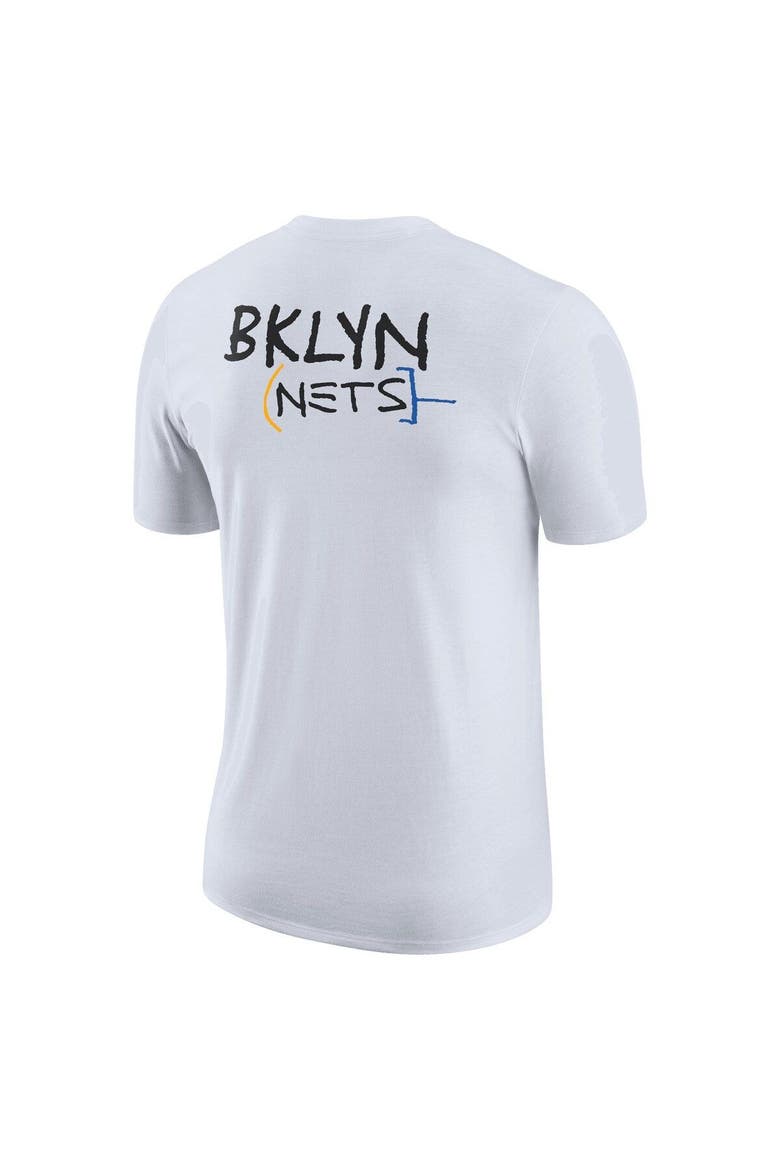 Men's Nike White Brooklyn Nets 2022/23 City Edition Courtside Max90 Backer Relaxed Fit T-Shirt, Alternate, color, White