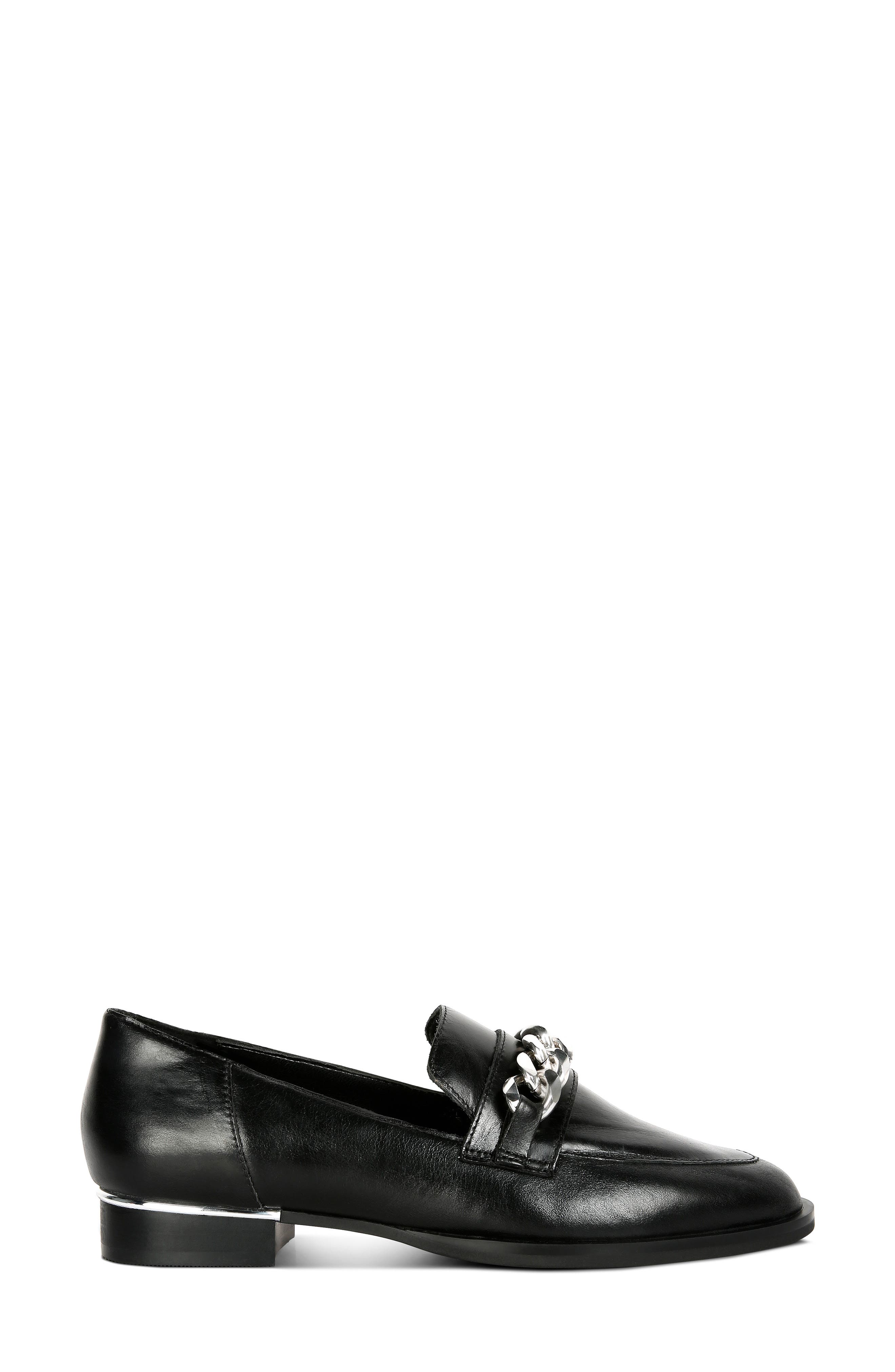 Rag & Co Pola Chain Bit Loafer, Alternate, color, Black