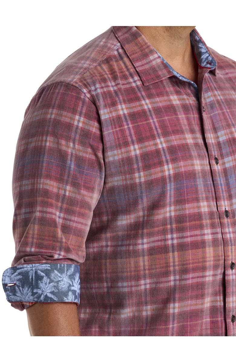 Tommy Bahama Coastline Cord Harbor Check Sport Shirt, Alternate, color, 