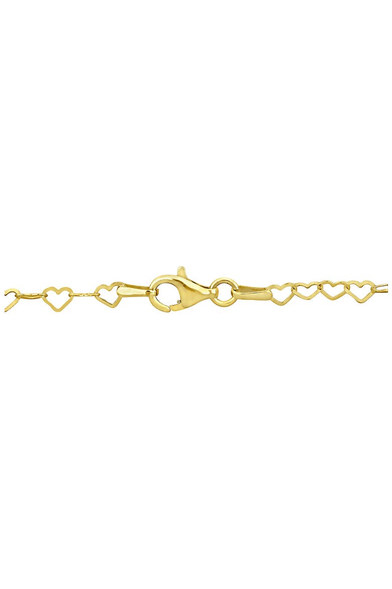 3mm Heart Link Chain Necklace, Alternate, color, YELLOW GOLD