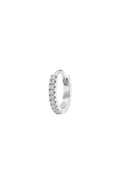 Diamond Eternity Single Clicker Hoop Earring