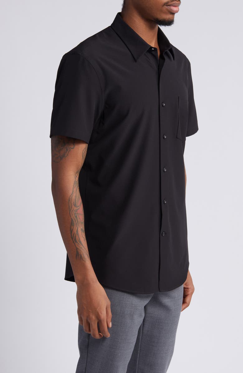 Nordstrom Trim Fit Short Sleeve Button-Up Shirt, Alternate, color, 