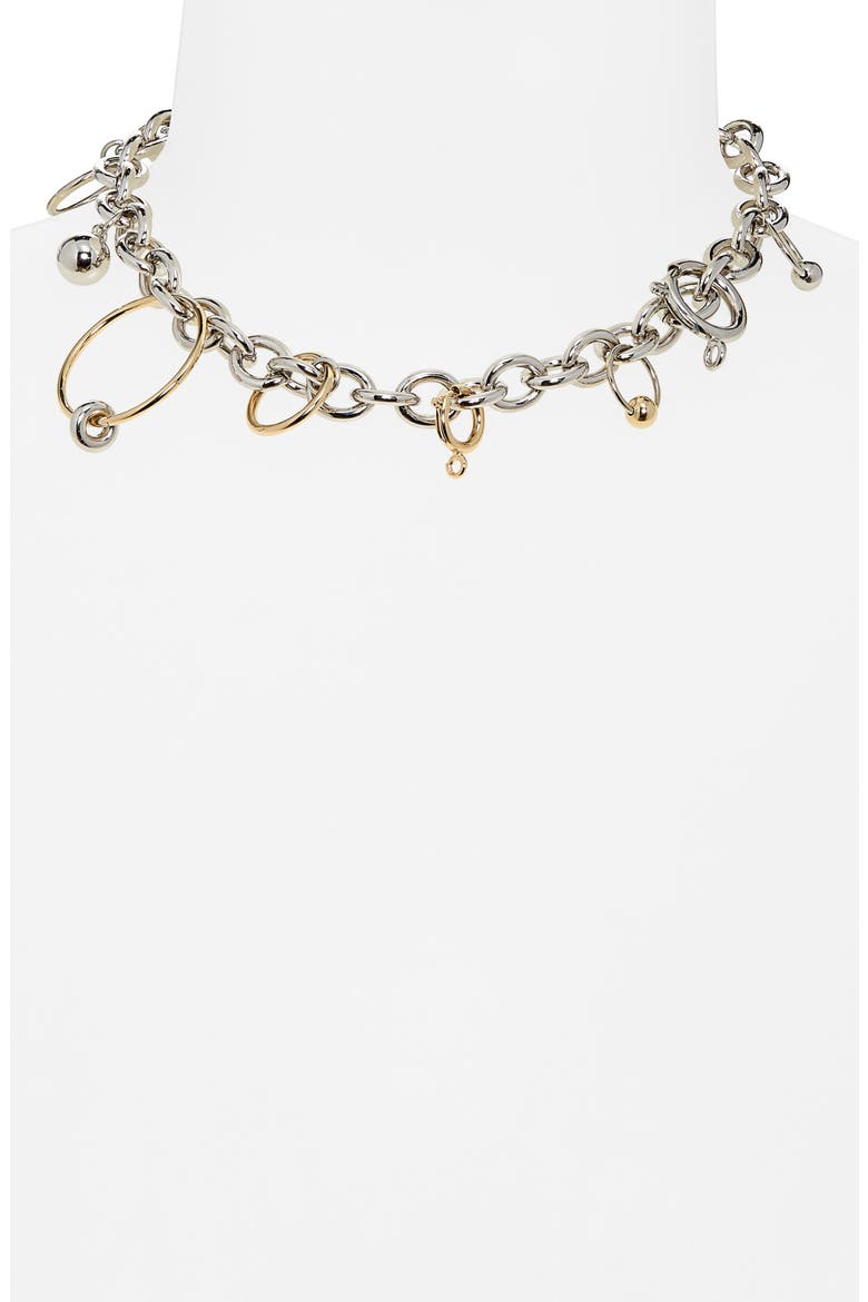 Joe Choker Necklace, Alternate, color, GOLD/ PALLADIUM